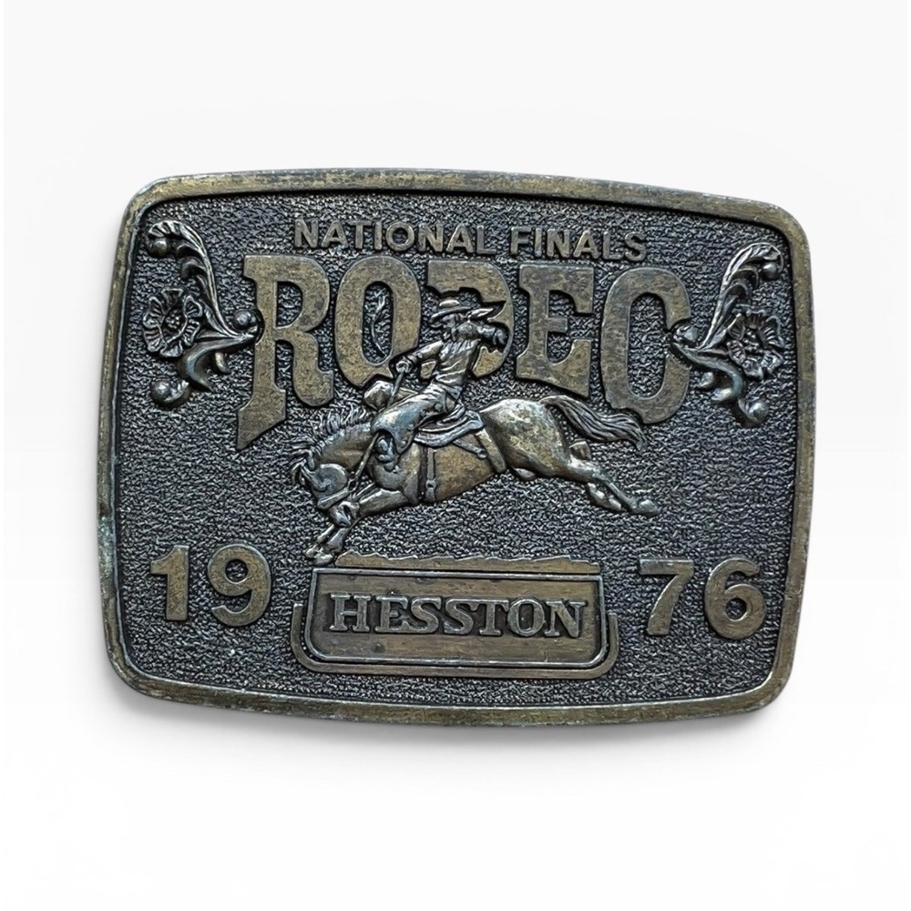 1976 Hesston NFR National Finals Rodeo Bicentennial Limited Edition Belt Buckle